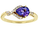 Pre-Owned Blue Tanzanite 10k Yellow Gold Ring 1.09ctw