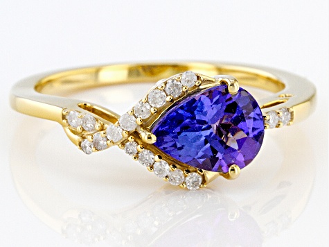 Pre-Owned Blue Tanzanite 10k Yellow Gold Ring 1.09ctw