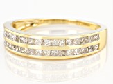 Pre-Owned White Diamond 10K Yellow Gold Band Ring 0.75ctw
