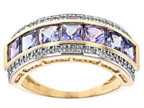 Pre-Owned Blue Tanzanite 10K Yellow Gold Band Ring 2.08ctw