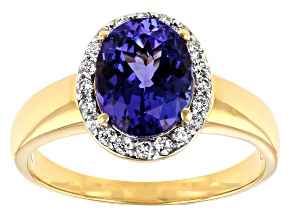 Pre-Owned Blue Tanzanite 18k Yellow Gold Ring 2.20ctw