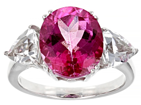 Pre-Owned Pink Topaz Sterling Silver Ring 5.30ctw