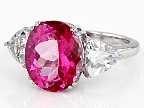 Pre-Owned Pink Topaz Sterling Silver Ring 5.30ctw