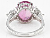 Pre-Owned Pink Topaz Sterling Silver Ring 5.30ctw