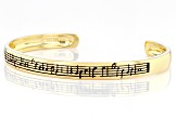 Pre-Owned 18k Yellow Gold Over Sterling Silver "Danny Boy" Music Sheet Unisex Bracelet