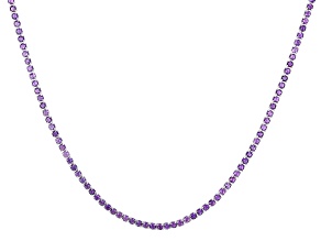 Pre-Owned Purple Amethyst Rhodium Over Silver Adjustable Bolo Necklace 10.50ctw