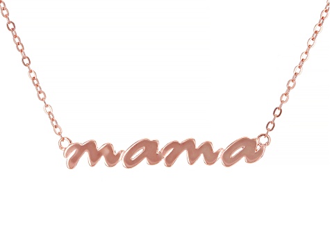 Pre-Owned 18k Rose Gold Over Sterling Silver Necklace