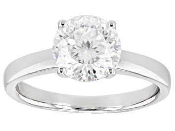Picture of Pre-Owned Moissanite Platineve Solitaire Ring 2.20ct DEW.