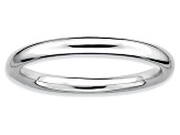 Pre-Owned Rhodium Over Sterling Silver Polished Band Ring