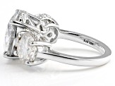 Pre-Owned Moissanite Platineve Cocktail Ring 11.00ctw DEW