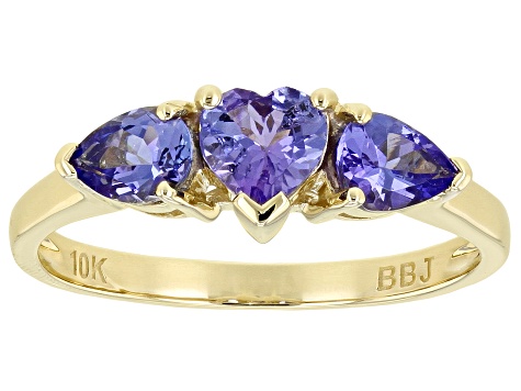 Pre-Owned Blue Tanzanite 10K Yellow Gold Ring 0.81ctw - P32165 | JTV.com