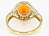 Pre-Owned Orange Mexican Fire Opal 14K Yellow Gold Ring 1.22ctw