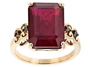 Pre-Owned Red Mahaleo(R) Ruby 10K Yellow Gold Ring 11.10ctw