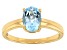 Pre-Owned Sky Blue Glacier Topaz 18k Yellow Gold Over Sterling Silver Ring 1.23ct