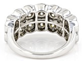 Pre-Owned Moissanite Platineve Multi Row Ring 3.34ctw DEW