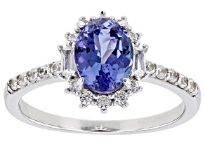 Pre-Owned Blue Tanzanite Rhodium Over Sterling Silver Ring 1.61ctw