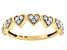 Pre-Owned White Diamond 10k Yellow Gold Heart Band Ring 0.25ctw