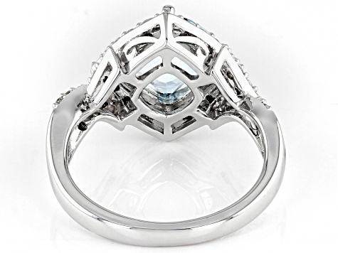 Pre-Owned Sky Blue Glacier Topaz Rhodium Over Sterling Silver Ring 3.03ctw
