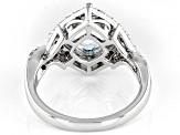 Pre-Owned Sky Blue Glacier Topaz Rhodium Over Sterling Silver Ring 3.03ctw