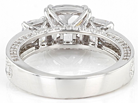 Pre-Owned White Cubic Zirconia Rhodium Over Sterling Silver Ring 7.91ctw