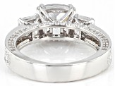 Pre-Owned White Cubic Zirconia Rhodium Over Sterling Silver Ring 7.91ctw