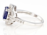 Pre-Owned Mahaleo® Blue Sapphire Rhodium Over Sterling Silver Ring 2.70ctw