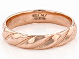 Pre-Owned 18K Rose Gold Over Sterling Silver 4.3MM Spiral Band Ring