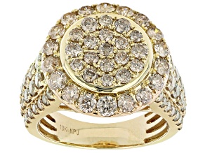Pre-Owned Candlelight Diamonds™ 10k Yellow Gold Cluster Ring 3.00ctw