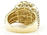 Pre-Owned Candlelight Diamonds™ 10k Yellow Gold Cluster Ring 3.00ctw
