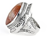 Pre-Owned Multi-Color Brecciated Jasper Silver Ring