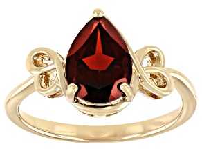 Pre-Owned Vermelho Garnet™ 18K Yellow Gold Over Sterling Silver Ring 1.10ct