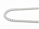 Pre-Owned White Cubic Zirconia Rhodium Over Sterling Silver Tennis Necklace And Extender 58.85ctw