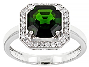 Pre-Owned Green Chrome Diopside Platinum Ring 2.16ctw