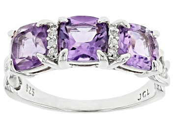 Picture of Pre-Owned Purple Amethyst Platinum Over Sterling Silver Ring 1.80ctw