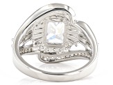 Pre-Owned White Cubic Zirconia Platinum Over Sterling Silver Ring 4.23ctw