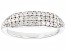 Pre-Owned White Diamond Rhodium Over Sterling Silver Band Ring 0.50ctw