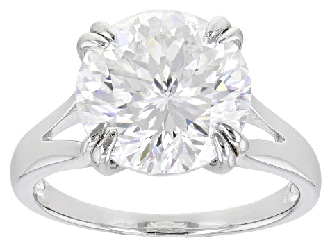 Pre-Owned Moissanite Inferno cut Platineve ring 5.66ct DEW.