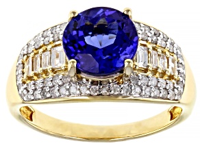 Pre-Owned Blue Tanzanite 14K Yellow Gold Ring