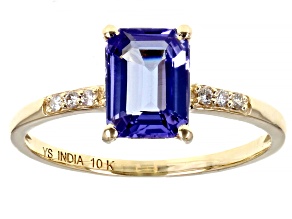 Pre-Owned Blue Tanzanite  10k Yellow Gold Ring 1.27ctw