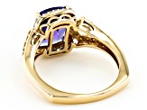 Pre-Owned Blue Tanzanite 14K Yellow Gold Ring 3.18ctw