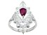 Pre-Owned Red Ruby "July Birthstone" Sterling Silver Ring 0.88ct