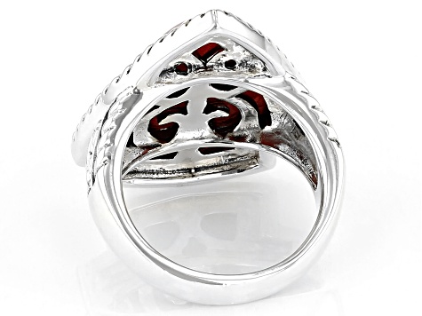 Pre-Owned Rhodochrosite Rhodium Over Silver Ring 20x15mm