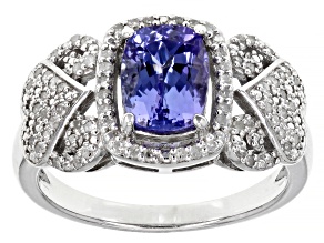 Pre-Owned Blue Tanzanite Rhodium Over Sterling Silver Ring 1.49ctw