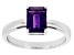 Pre-Owned Purple African Amethyst Rhodium Over Sterling Silver February Birthstone Ring 1.32ct