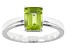 Pre-Owned Green Manchurian Peridot™ Rhodium Over Sterling Silver August Birthstone Ring 1.36ct