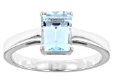 Pre-Owned Sky Blue Topaz Rhodium Over Sterling Silver December Birthstone Ring 1.23ct