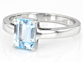 Pre-Owned Sky Blue Topaz Rhodium Over Sterling Silver December Birthstone Ring 1.23ct