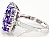 Pre-Owned Blue Tanzanite Rhodium Over Sterling Silver Ring 1.97ctw