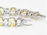 Pre-Owned Yellow And White Cubic Zirconia Rhodium Over Silver Bracelet 82.95ctw