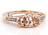 Pre-Owned Pink Morganite 14k Rose Gold Over Sterling Silver Ring 1.68ctw